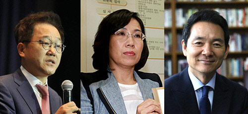 16일 윤석열 대통령 당선인의 정책특보로 임명된 강석훈(왼쪽부터) 전 박근혜 정부 청와대 경제수석, 김현숙 전 박근혜 정부 청와대 고용복지수석, 정무특보로 임명된 장성민 세계와동북아평화포럼 이사장.<각 인물 페이스북, 국민의힘 홈페이지 사진>